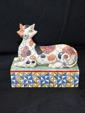 2003 Jim Shore Designs Caliope Cat Figurine Heartwood Creek by Enesco V4004863